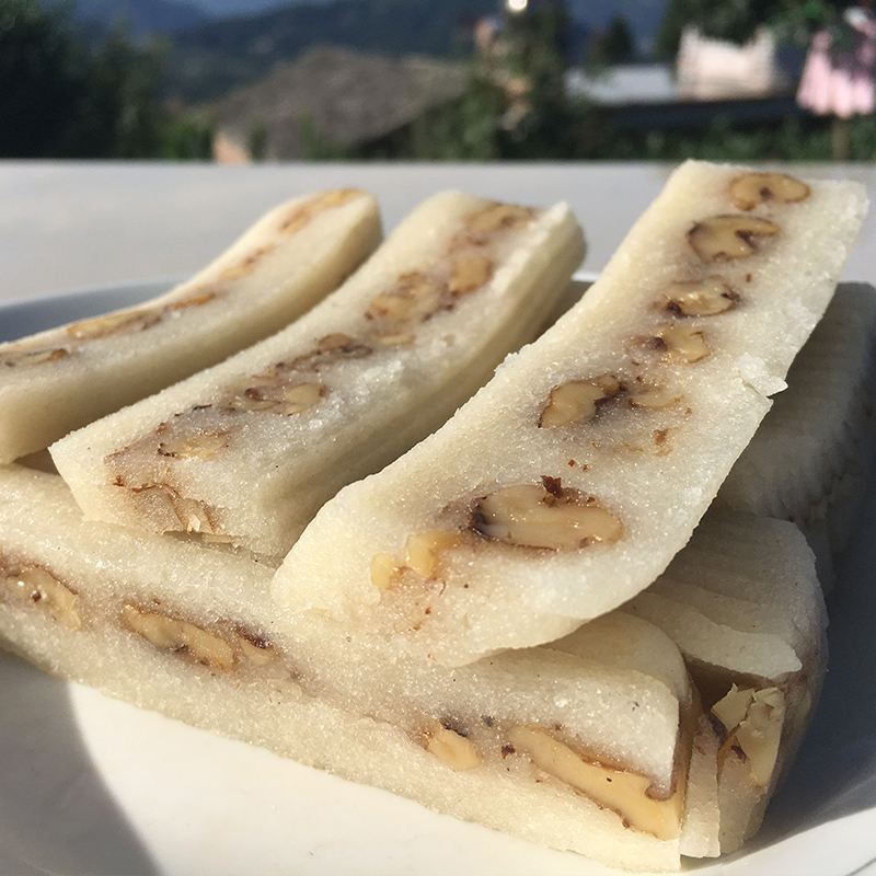 虎钢馋四川特产泸州叙永两河桃片糕湿桃片核桃片桃片桃片糕 桂花味