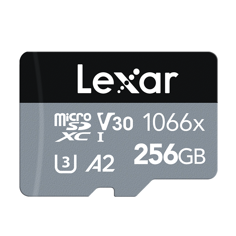 雷克沙（Lexar）256GB TF（MicroSD）存储卡 U3 V30 A2 读160MB/s 写120MB/s 高速内存卡 超清录制（1066x）