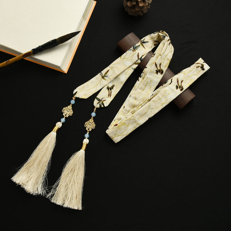 【七夕】y汉服配饰发带束带流苏铃铛古风飘带头饰超仙丝带绑发依莲妃