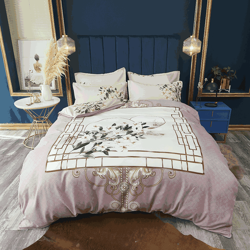 床上用品加厚四件套磨毛床单式被套秋冬简约欧式双人1.8m床1.5米 清香阁 1.5和1.8米床适用