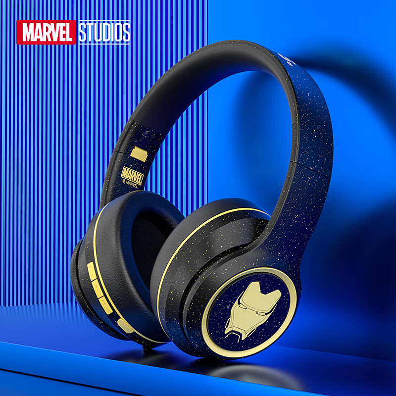 奇声 迪士尼漫威英雄联名款头戴式蓝牙耳机 无线音乐跑步运动游戏耳机耳麦 钢铁侠MHS613普通版