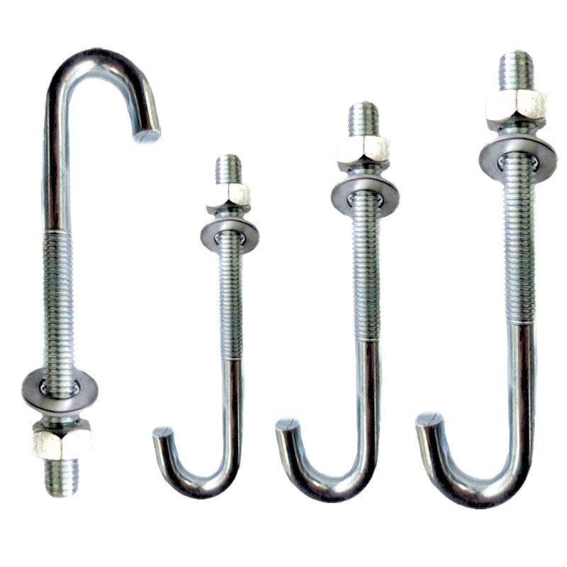 适配镀锌弯钩国标底脚螺丝地脚伞形螺  bg4801 m8*100杆)