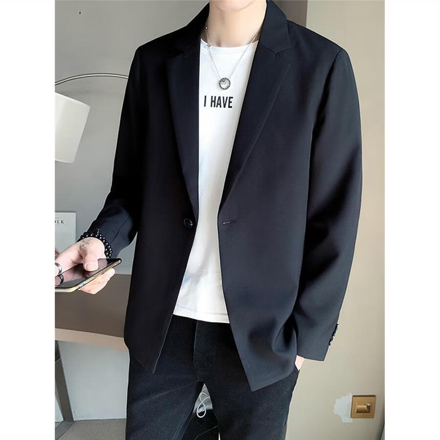 奕津正装上班族西服套装男微胖男生轻熟风显瘦穿搭春季大码小西装外套