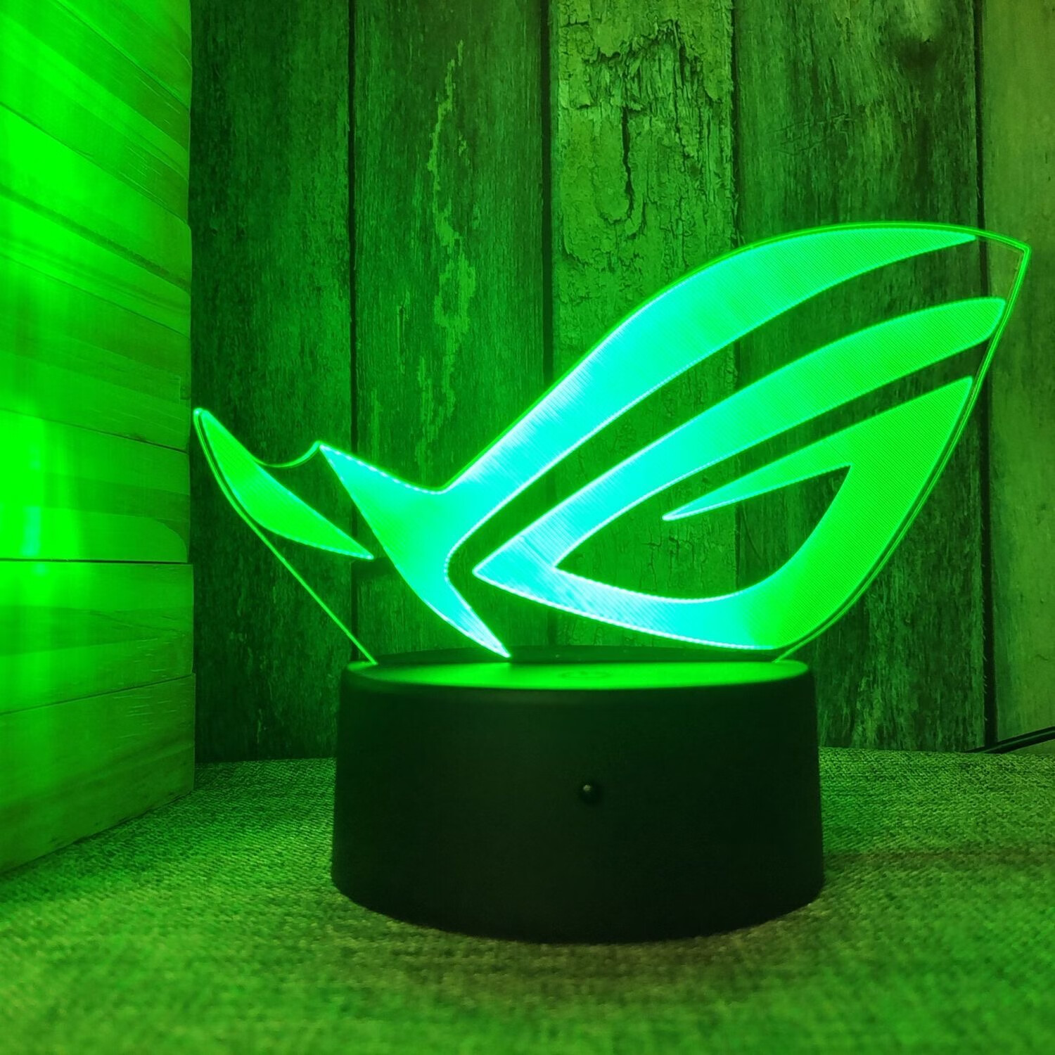 游戏周边rog氛围灯败家之眼机箱模型摆件rgb装饰灯玩家国 雷蛇标志