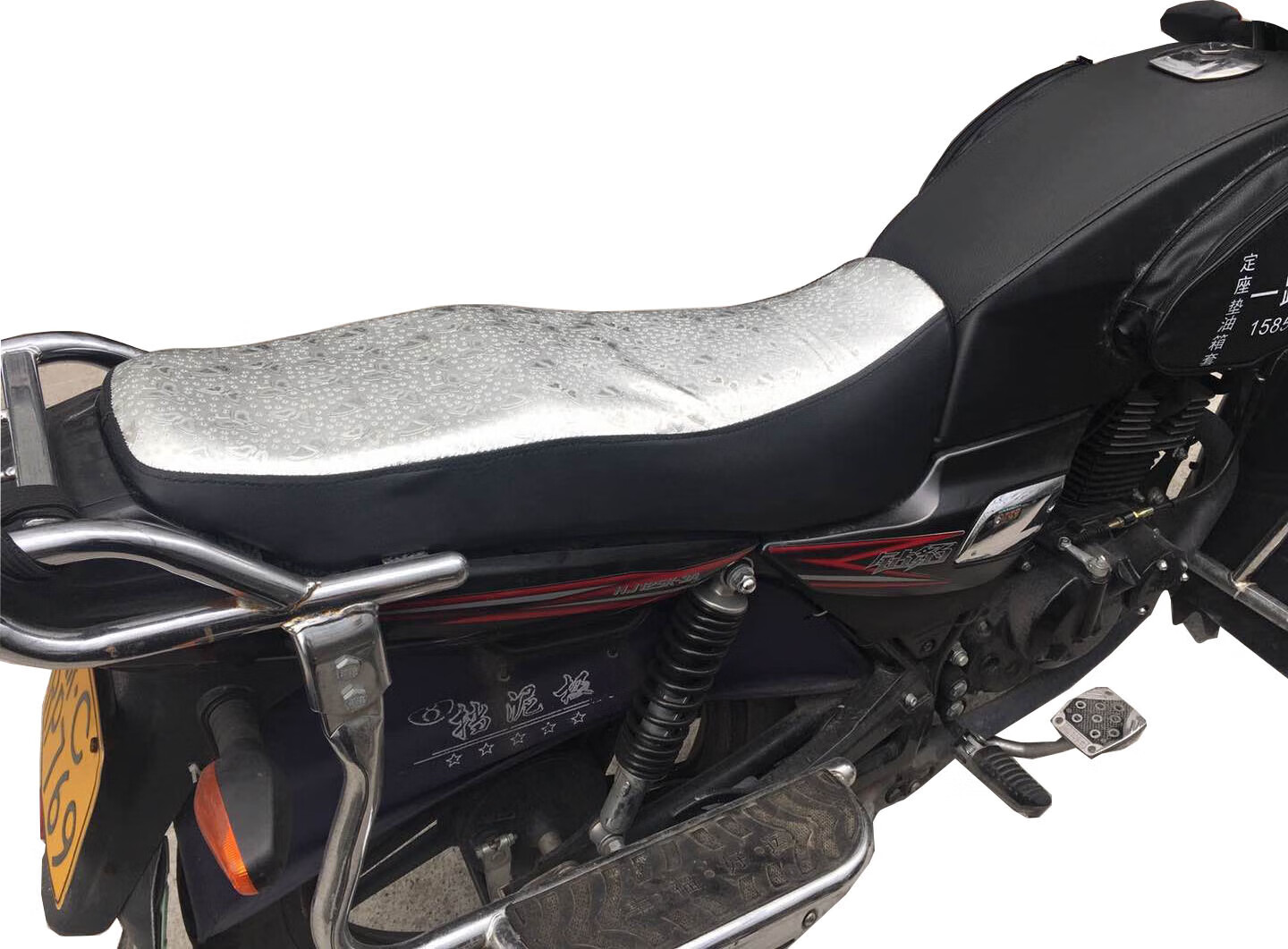 塔克尔适用于钻豹125摩托车座垫豪爵铃木钻豹hj125k专用防水 黑色