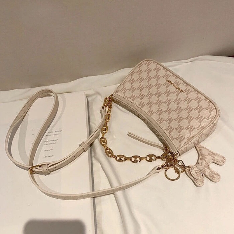 奈池特(naichite)白色海岸腋下小包包2024女夏季新款时尚流行百搭单肩