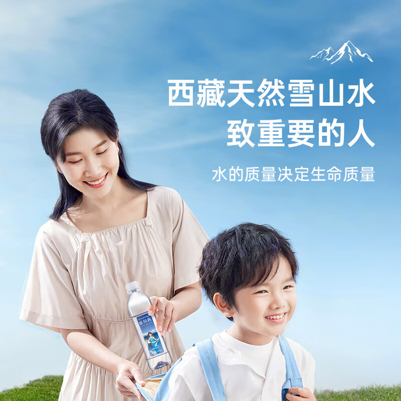卓玛泉 西藏天然雪山饮用水500ml*24瓶整箱低钠弱碱性小瓶水非矿泉水