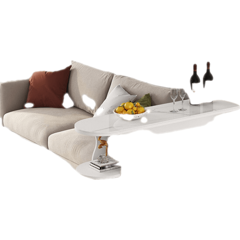 轻奢岩板吧台桌隔断柜酒柜客厅玄关柜简约现代吧台家用吧台储物柜 长120宽30白色(白岩板+金门) 双门