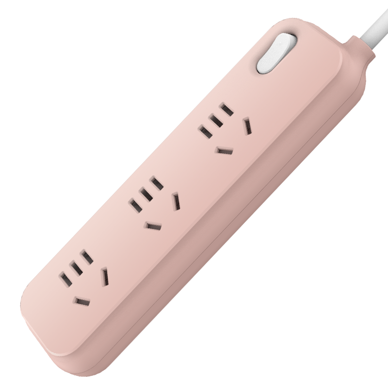 德力西（DELIXI）遇見排插插線板USB/typec桌面排插座接拖線板30W多口快充多功能辦公電競(jìng)電源適用蘋果小米 心動(dòng)粉色 三位五孔1.6米