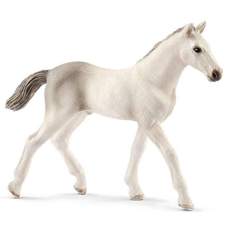 空格德国schleich s仿真动物模型金毛猎狗狗仔花马母马摆件儿童 荷尔