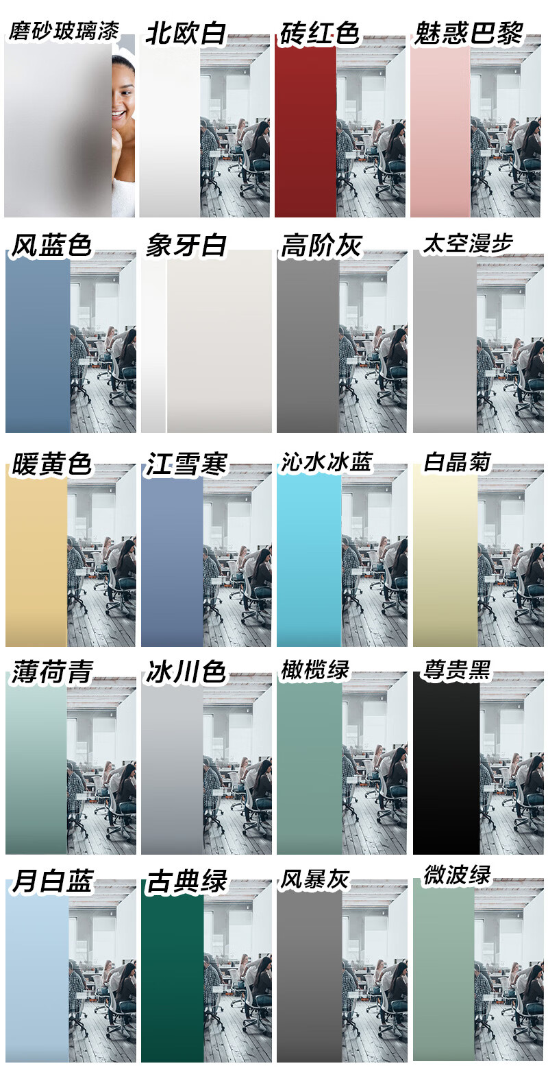 萌依儿顾致玻璃漆磨砂玻璃漆油漆喷砂改色喷防窥遮光隐私自喷喷雾磨砂