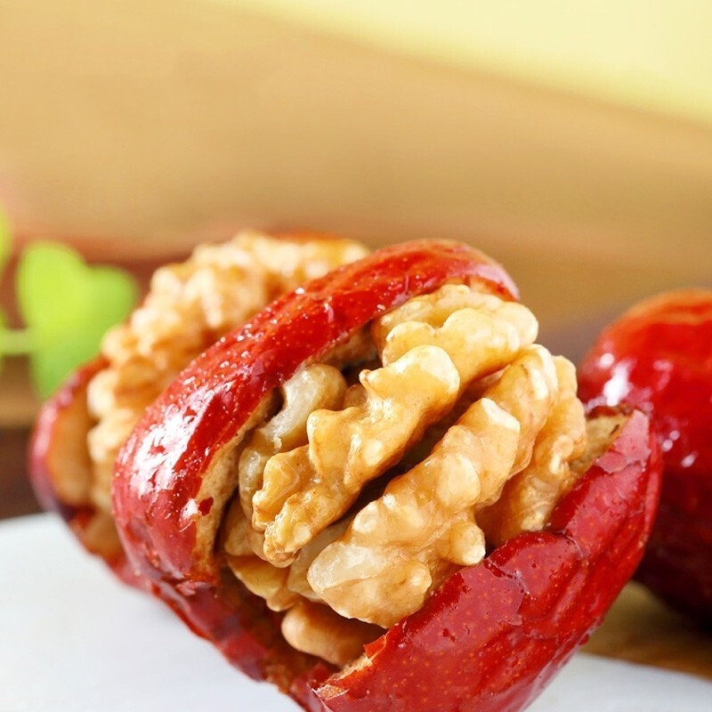 疆果乐新疆枣夹核桃仁独立包装 网红休闲零食坚果 枣夹核桃年货节礼盒 新疆红枣夹核桃仁280g