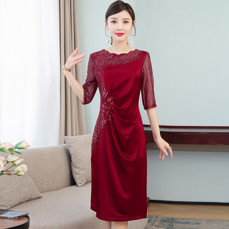 德朔喜婆婆婚宴时尚礼服夏天2022新款婚礼结婚妈妈夏季高贵年轻小个子