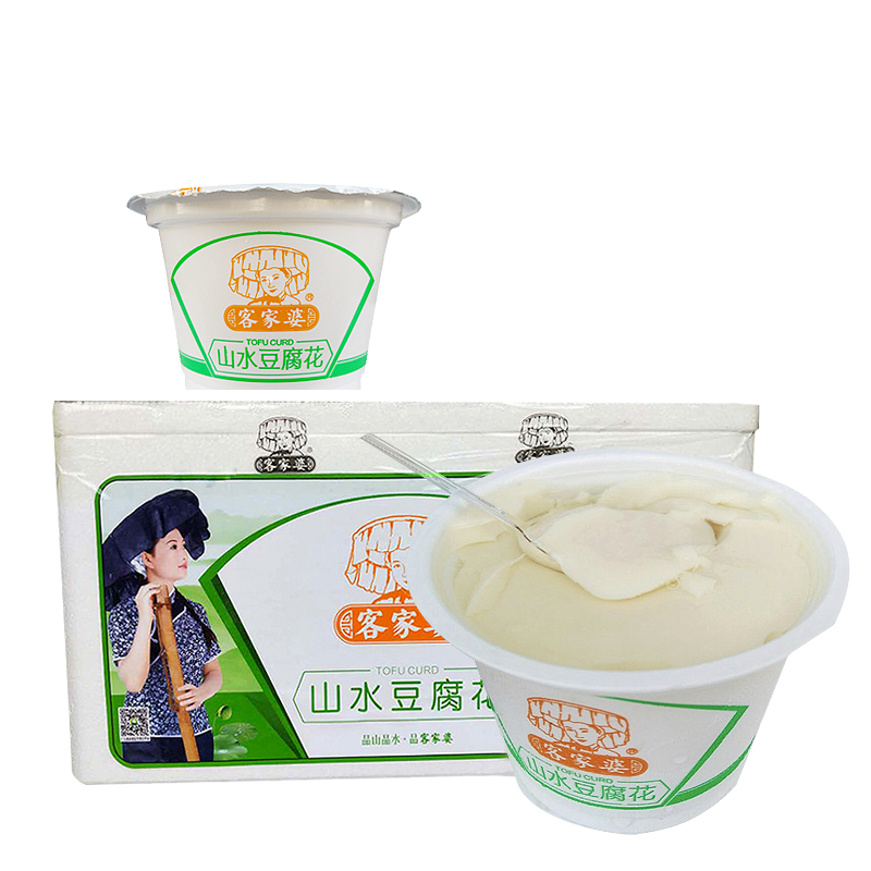 罗浮山特产客家婆豆腐花山水豆腐花原味冰糖红豆黑豆 纯冰糖味豆花308