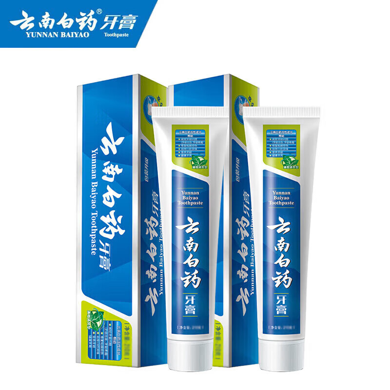 云南白药线下牙膏牙龈出血疼痛口腔牙周薄荷香型230g 留兰香型(单支含量215g) 2支装