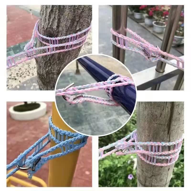 晾衣绳室外晒衣绳加宽加粗被子晾晒绳子户外宿舍旅行便携晾衣绳子 加粗款5米晾衣绳1条+5个折叠衣架