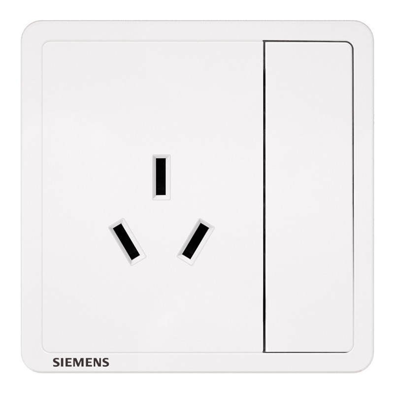 西门子(SIEMENS)开关插座 16A三孔带开关插座面板致典 空调热水器适用 雅白色