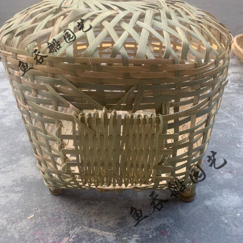 纯手工竹编头层竹青大号竹制鸡笼可裝家禽鸭鹅笼家用装鸡的竹笼子