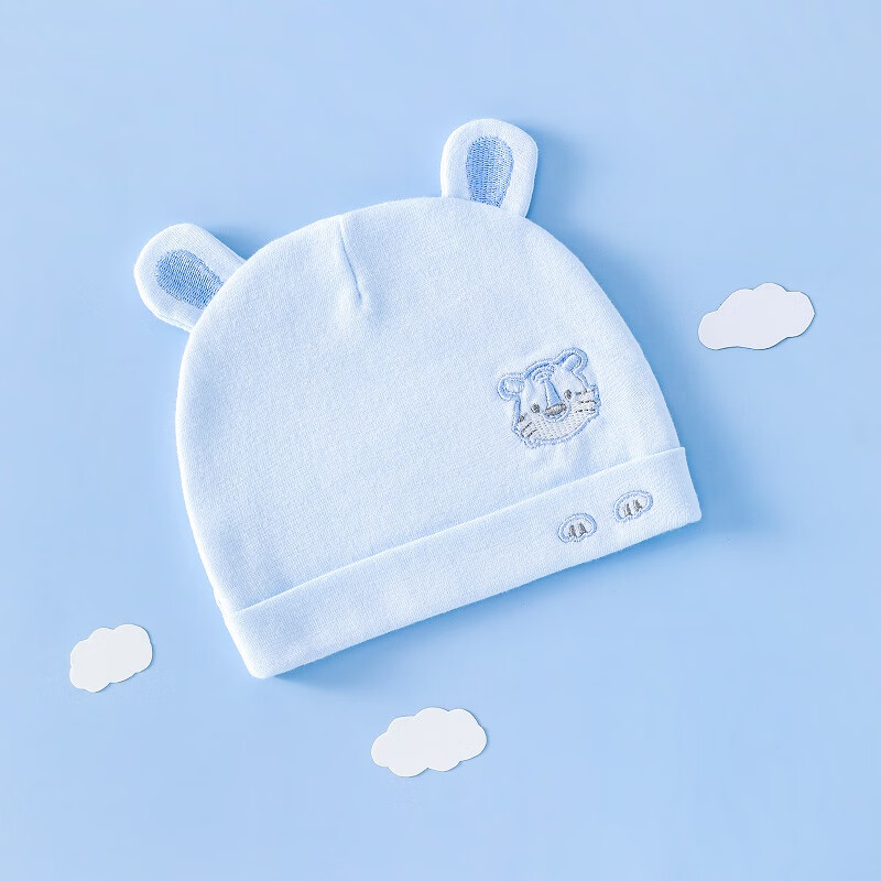 婧麒（JOYNCLEON）婴儿胎帽帽子四季款0到3个月婴幼儿