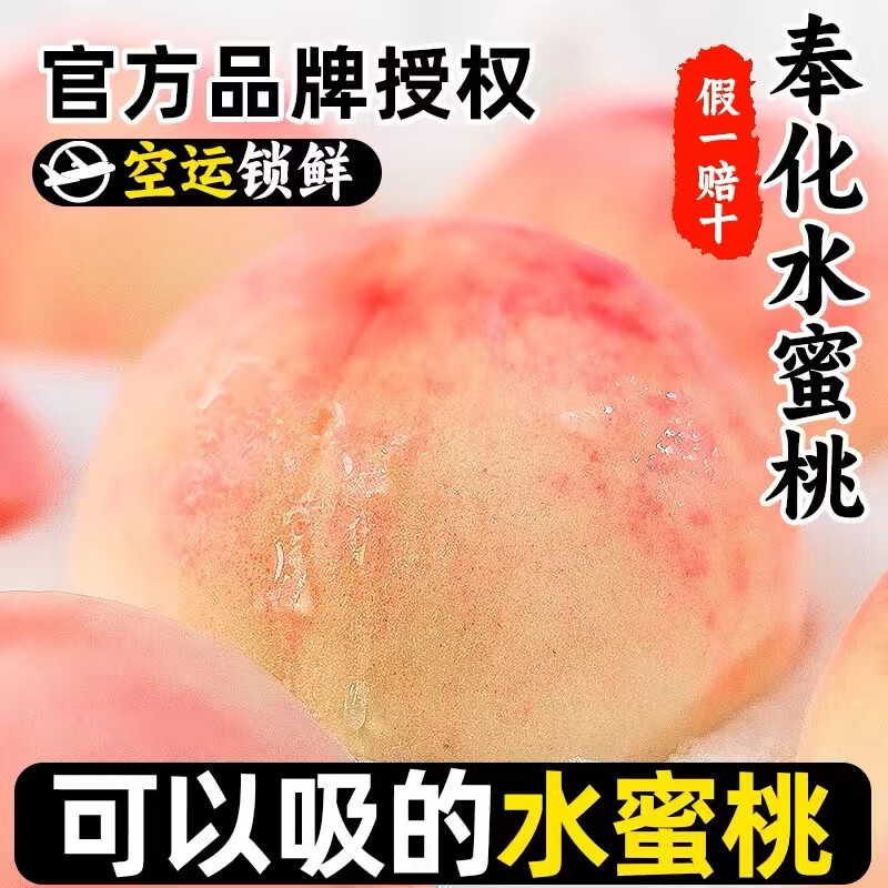 中优凤柏【金奖桃子】正宗宁波奉化水蜜桃新鲜水果当季现摘软桃礼盒装蜜桃 【性价比】精品中果12枚装