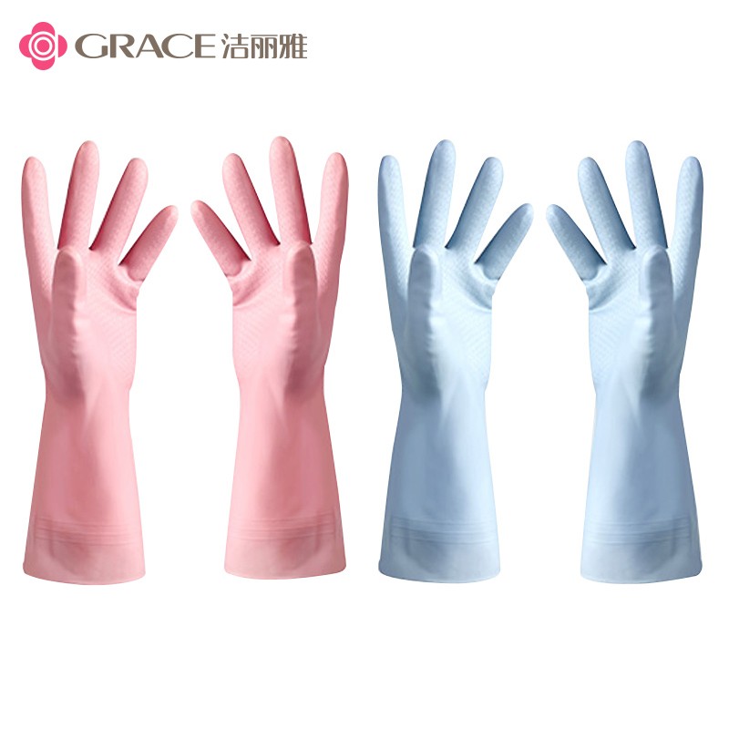 洁丽雅（Grace）洗碗手套2双装 清洁橡胶皮耐用家务厨房洗碗四季手套颜色随机使用感如何?