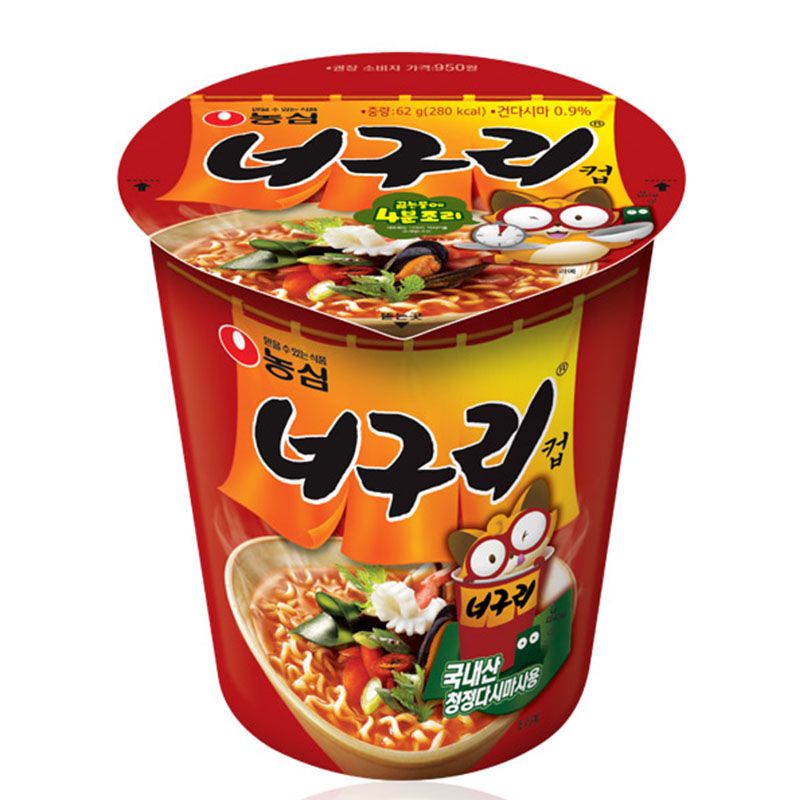农心(nongshim)韩国进口农心辣味小浣熊乌龙面乌冬杯面方便面泡面62g