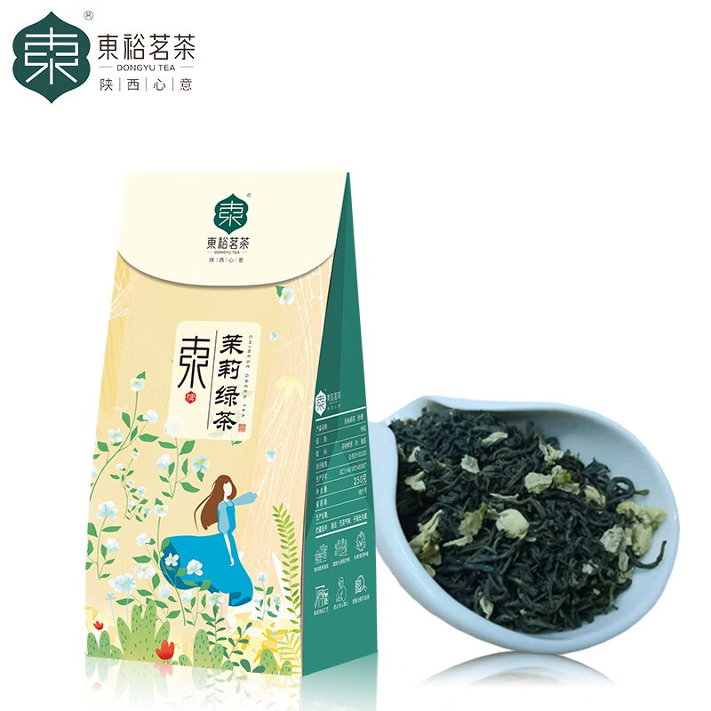 東裕茗茶 東(dongyu tea) 东裕茗茶茉莉花茶茉莉绿茶浓香型特级散装