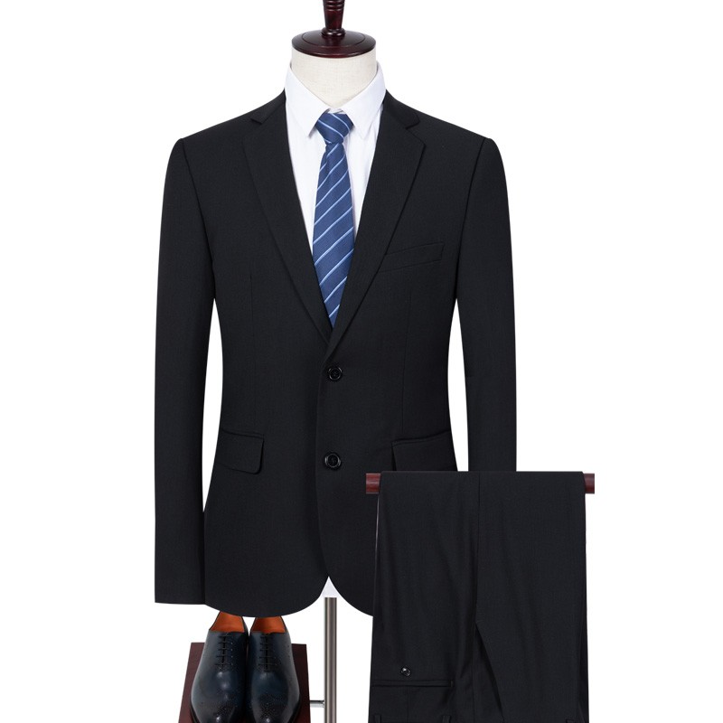 职业正装新郎伴郎结婚礼服韩版修身学生小西装西服外套上衣大码西裤