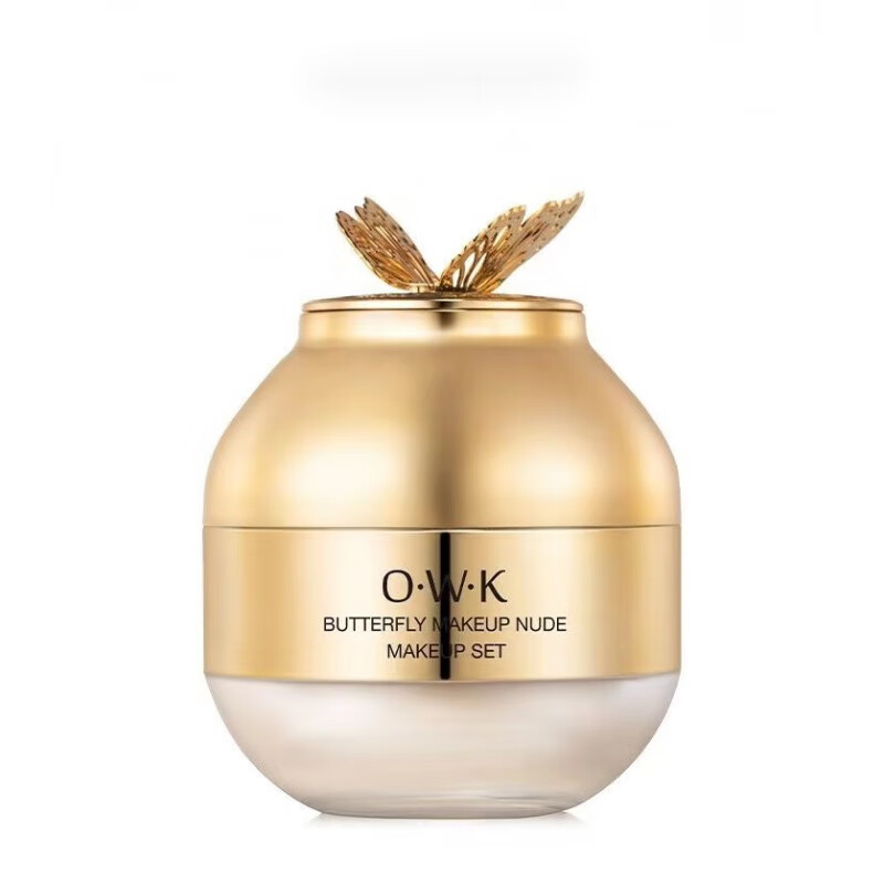 欧华蔻蝴蝶素颜双重裸妆气垫轻薄保湿提亮肤色气垫散粉 欧华蔻蝴蝶