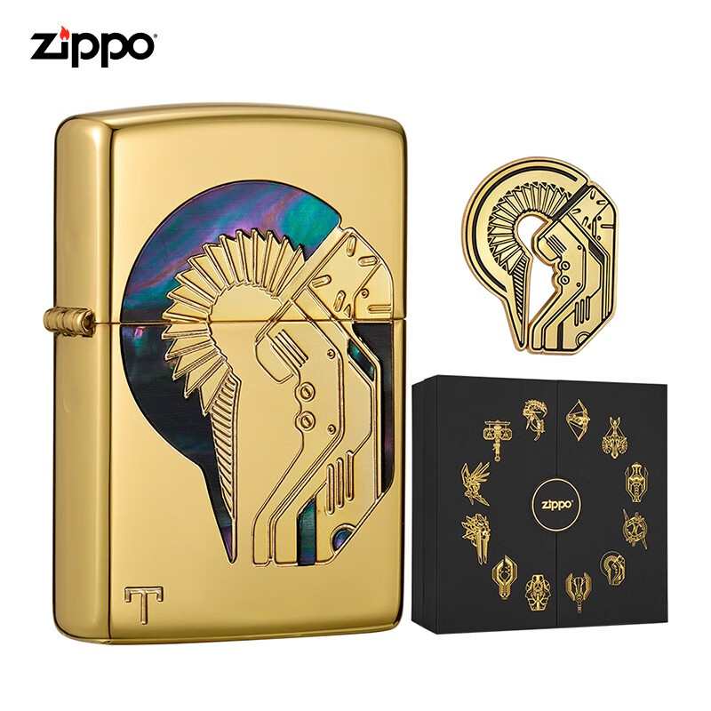 之宝(zippo)打火机官网款 原装进口贝壳镶嵌众神之力 黄金版十二星座