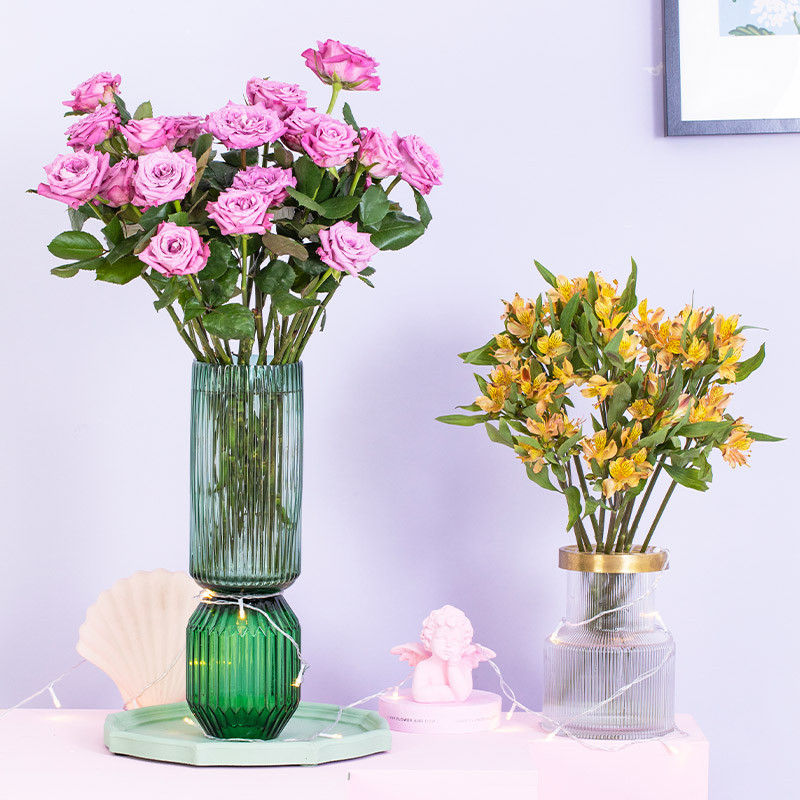 简值了京东鲜花 雪山玫瑰10枝+水仙百合10枝组合款鲜花生日礼物