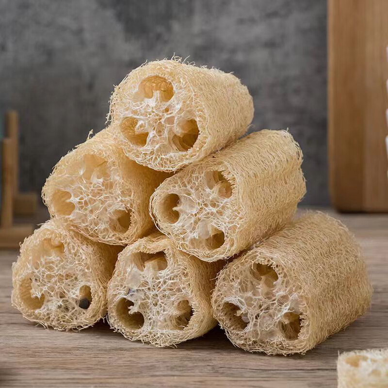 丝瓜瓤刷碗天然丝瓜络段洗碗丝瓜瓤抹布刷锅百洁布厨房洗碗布刷碗 5个