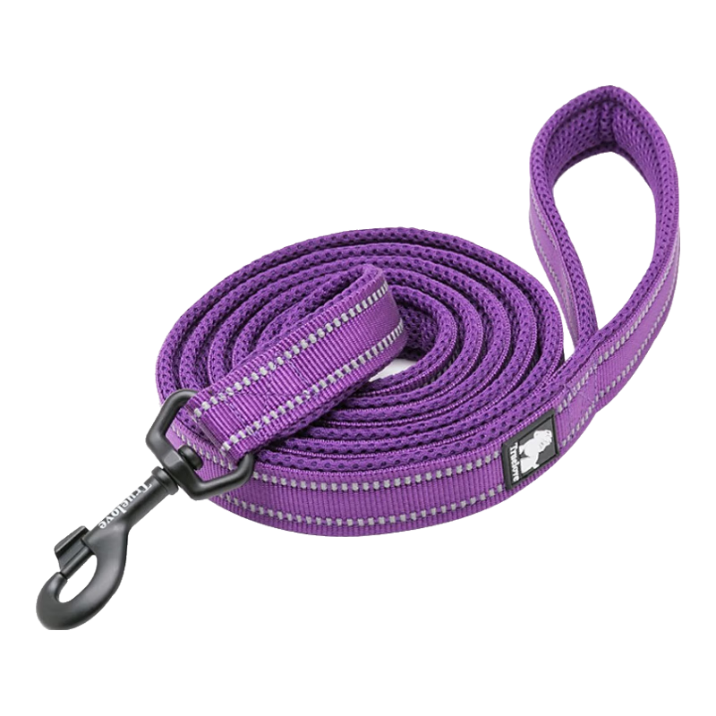 TRUELOVE狗狗牽引繩P鏈寵物牽繩小中大型泰迪遛狗繩反光舒適輕便透氣加寬 酒紅色 加長(zhǎng)M【長(zhǎng)2米 寬2.0cm】