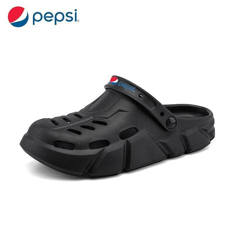 pepsi百事踩屎感洞洞鞋男士夏季户外开车凉鞋厚底防滑防臭沙滩包头