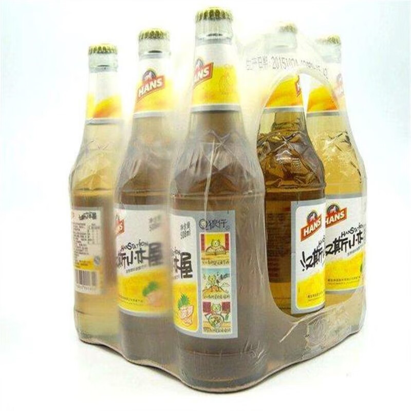 凛东西安特产网红果啤汉斯小木屋菠萝啤508ml*9瓶碳酸饮料 a-小木屋