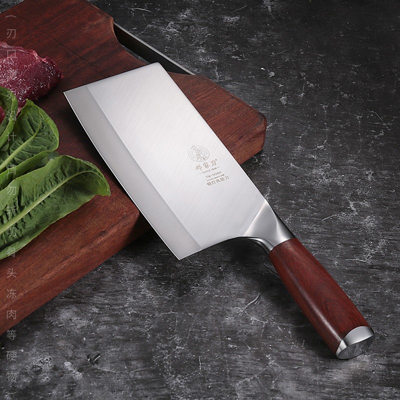 邓家刀 传统锻打家用菜刀9铬18钼钒高硬度夹层复合钢锋利切菜刀切肉刀