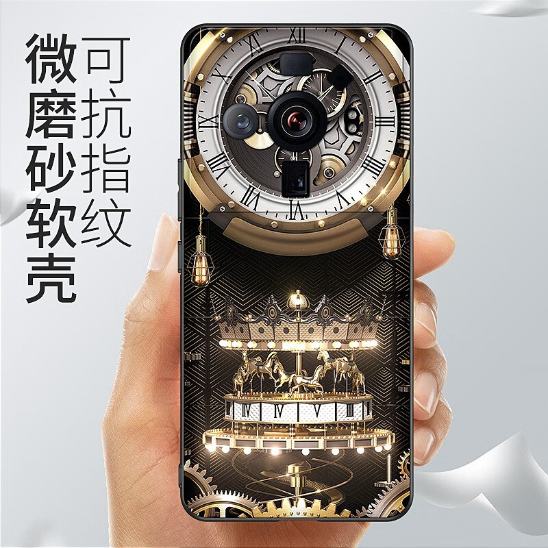 沃配 机械时钟 适用于小米12sultra手机壳保护套网红创意个性镜头全包