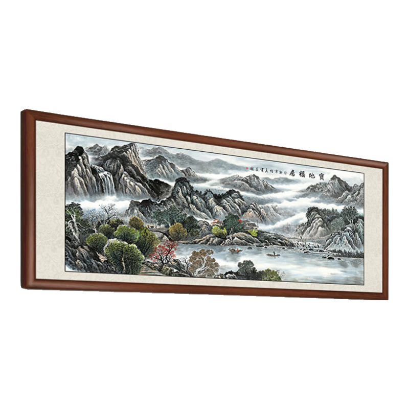 �ѵ�������ʽ����װ�λ�ɳ������ǽ�ڻ��ֻ�ɽˮ����ɽͼ�칫�ҷ羰�һ� ���ظ���A1 70*190cm��ֽ���+�л�����+����ɫʵľ�������