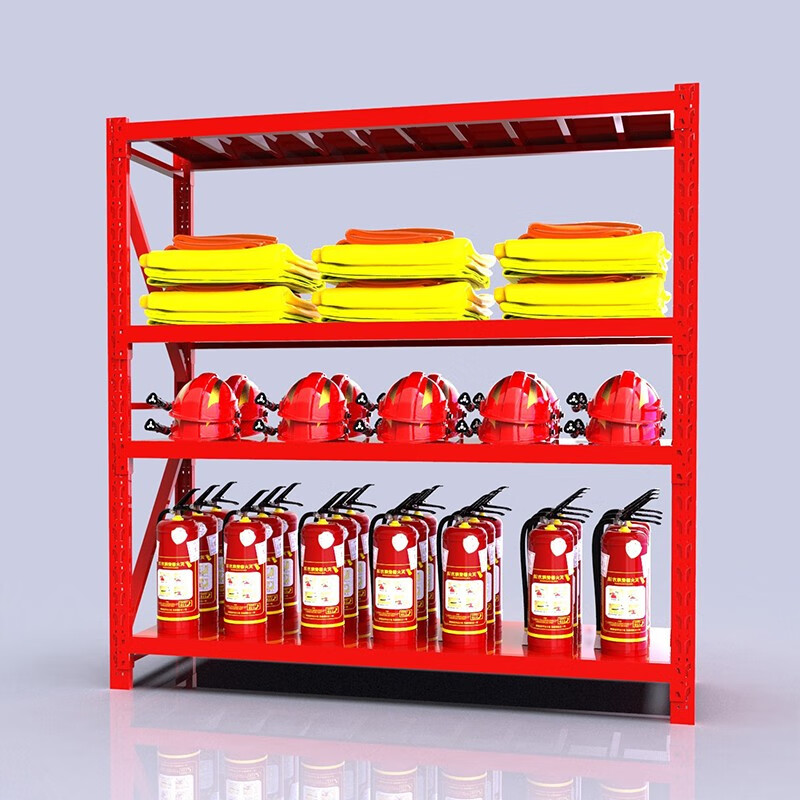 森邦泰中型货架消防货架灭火器材展示架单位仓库学校置物金属架储物架