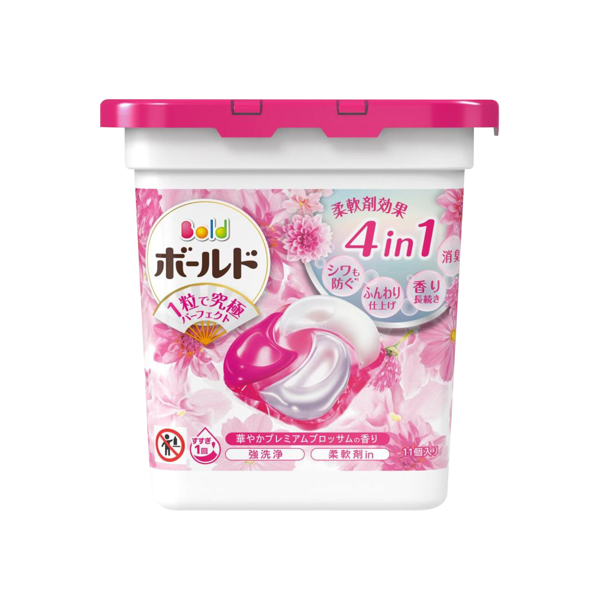 宝洁（P&G）进口洗衣凝珠洗衣球4D柔顺剂持久留香 玫瑰花香11颗*3盒