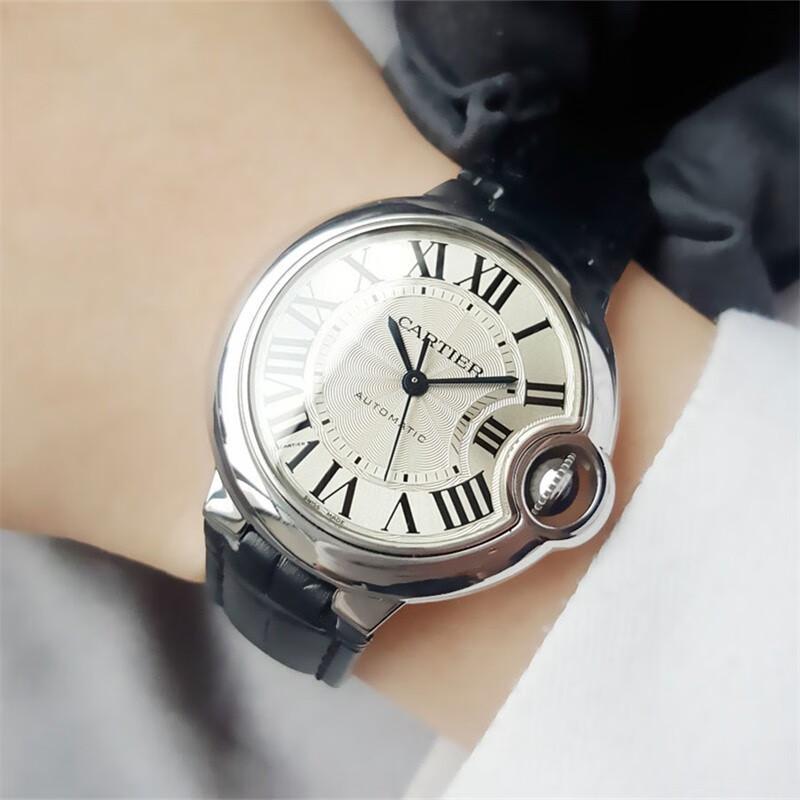 【二手95新】卡地亚cartier蓝气球皮带女表w6920085自动机械单表女士