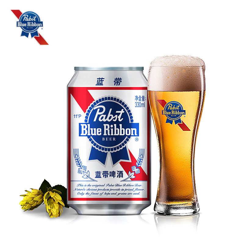 蓝带(blue ribbon)普啤 11度330ml*24听