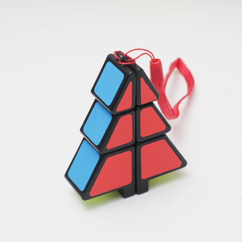 zcube圣诞树魔方异形三阶儿童简单魔方 圣诞节儿童魔方玩具礼物 黑色