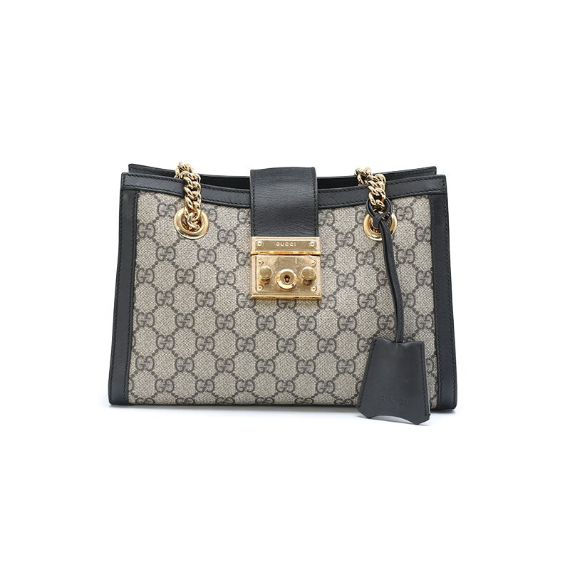 【二手95新】古驰女包 gucci padlock 拼色小三包帆布