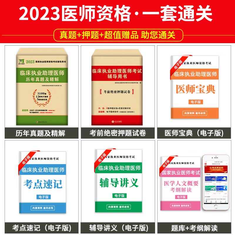 2023年临床执业助理医师资格考试历年真题试卷及精析考前绝密押题库考试题库
