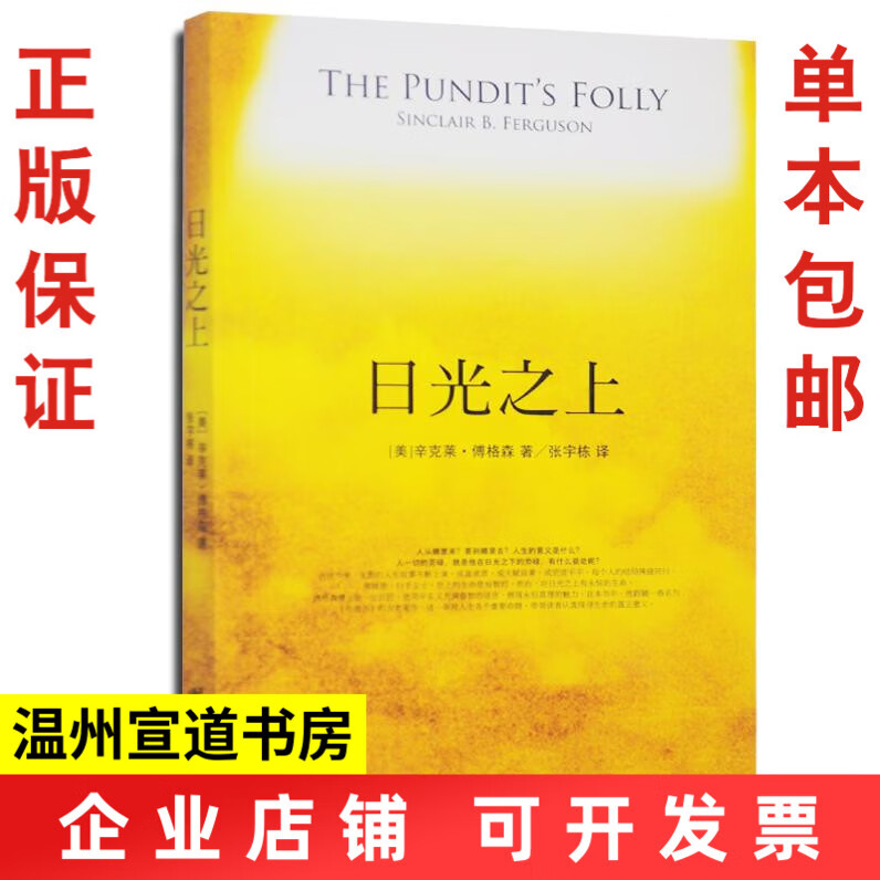 日光之上 传道书解读 傅格森 改革宗之著 成功励志 哲学书籍