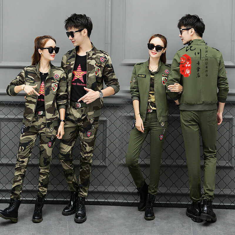 陆军武迷彩服套装女情侣外套广场舞蹈表演服军迷服饰夹克学生作训套装