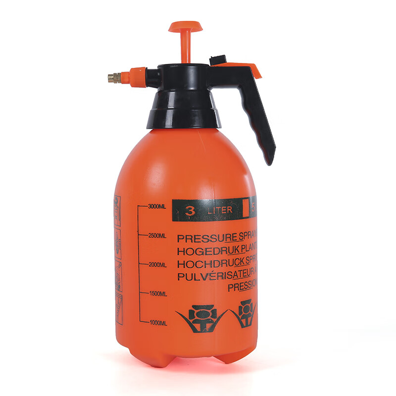 喷壶消毒专用3升大容量气压式家用园艺浇花水壶大压力细喷雾瓶 3L暖橙色 3L