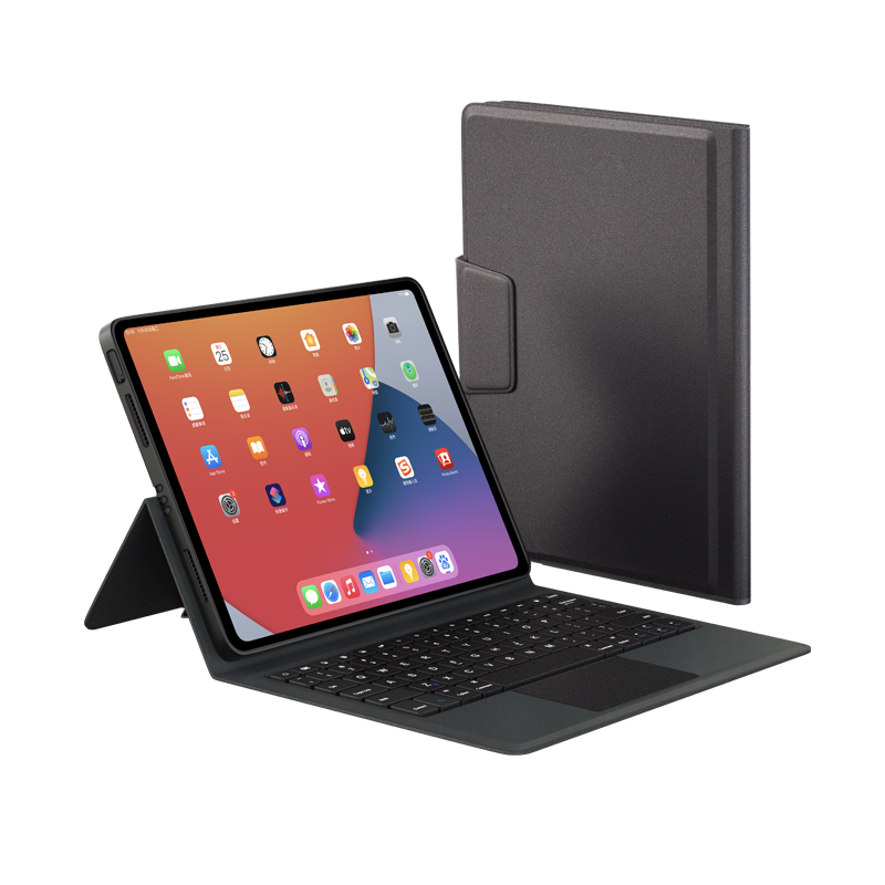 Smorss iPad Air 3 皮质键盘平板保护套 黑色
