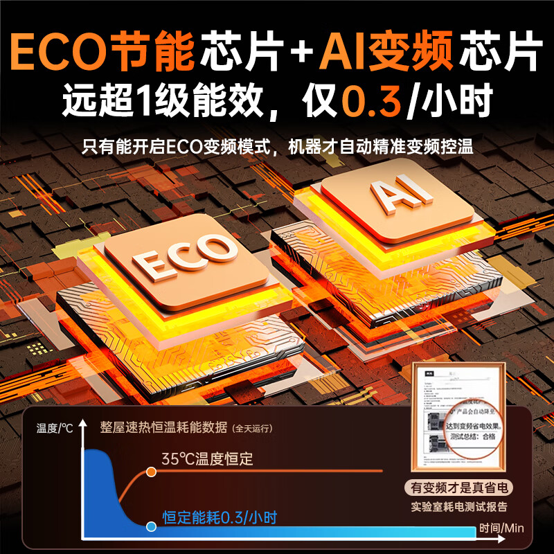 金飞迅【35°全屋升温】暖风机电暖器家用浴室小太阳全屋速热大面积50平节能省电卧室办公室宿舍取暖神器 机械按键款【全屋供暖|变频省电|居浴两用】